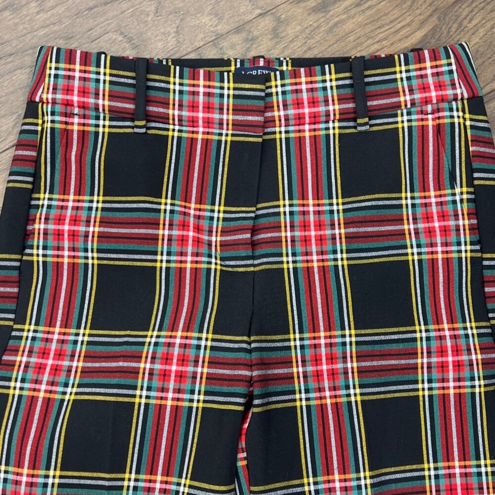 J. CREW Ruby Full-Length Pants in Classic Stewart Tartan Plaid Sz 2 NWOT - Picture 2 of 6